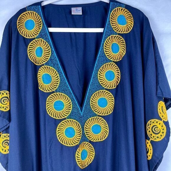 La LeeLa Women Maxi Summer Dress Swimsuit Cover-up Low Cut V-neck One Size Fits - Picture 4 of 9